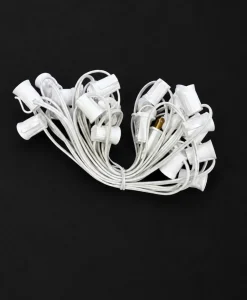 C9 Socket Cord White - 25' 12" Spacing