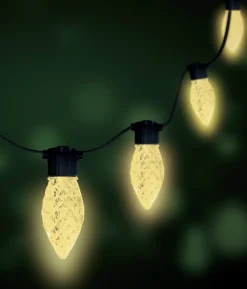 C9 Warm White Faceted 25 LED Light Set