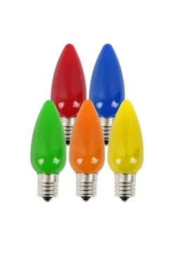 C9 Wonderful LED SMD Bulb (25 bulbs/bag) - Frosted, Multi