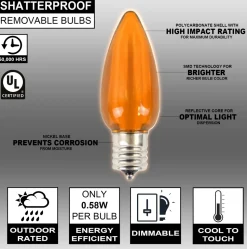 C9 Wonderful LED SMD Bulb (25 bulbs/bag) - Smooth, Orange