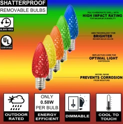 C9 Wonderful LED SMD Bulb (25 bulbs/bag) - Faceted, Multi