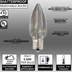 C9 Wonderful LED SMD Bulb (25 bulbs/bag) - Smooth, Warm White