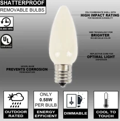 C9 Wonderful LED SMD Bulb (25 bulbs/bag) - Frosted, Warm White