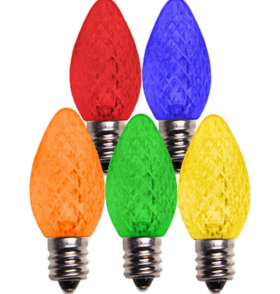 C7 Wonderful LED SMD Bulbs (25 bulbs/bag) - Faceted, Multi