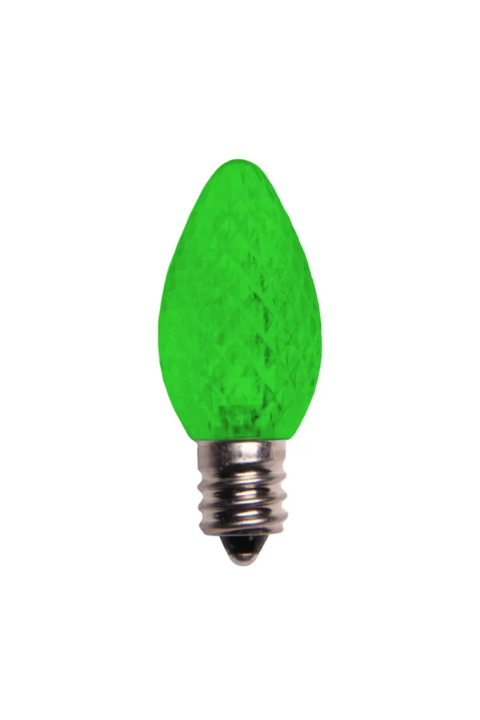 C7 Wonderful LED SMD Bulbs (25 bulbs/bag) - Faceted, Green
