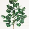 27" Dark Green Metallic Holly Berry Stem