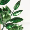 26" Dark Green Metallic Pomegranate Stem