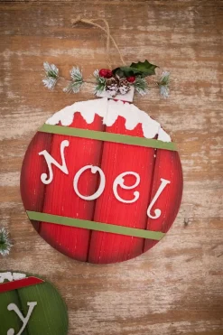 10” Deco Joy/Noel Ornament