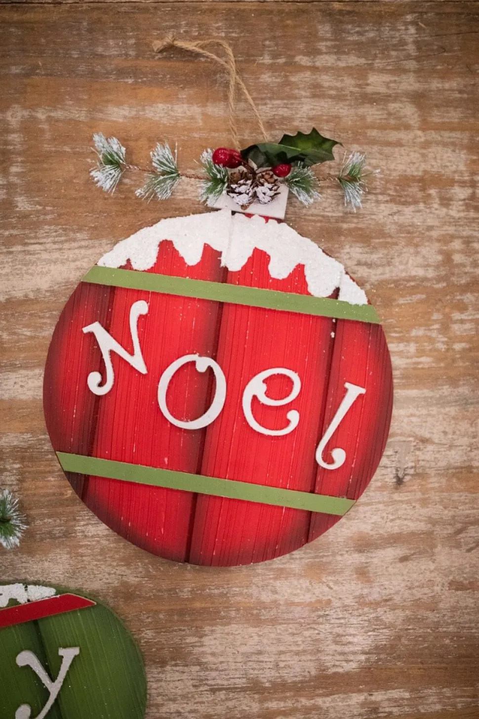 10” Deco Joy/Noel Ornament