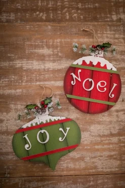 10” Deco Joy/Noel Ornament