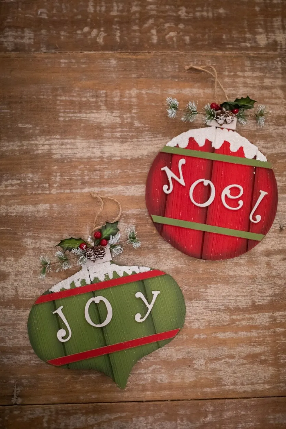 10” Deco Joy/Noel Ornament