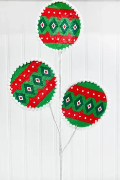 21.5" Diamond Ornament Spray