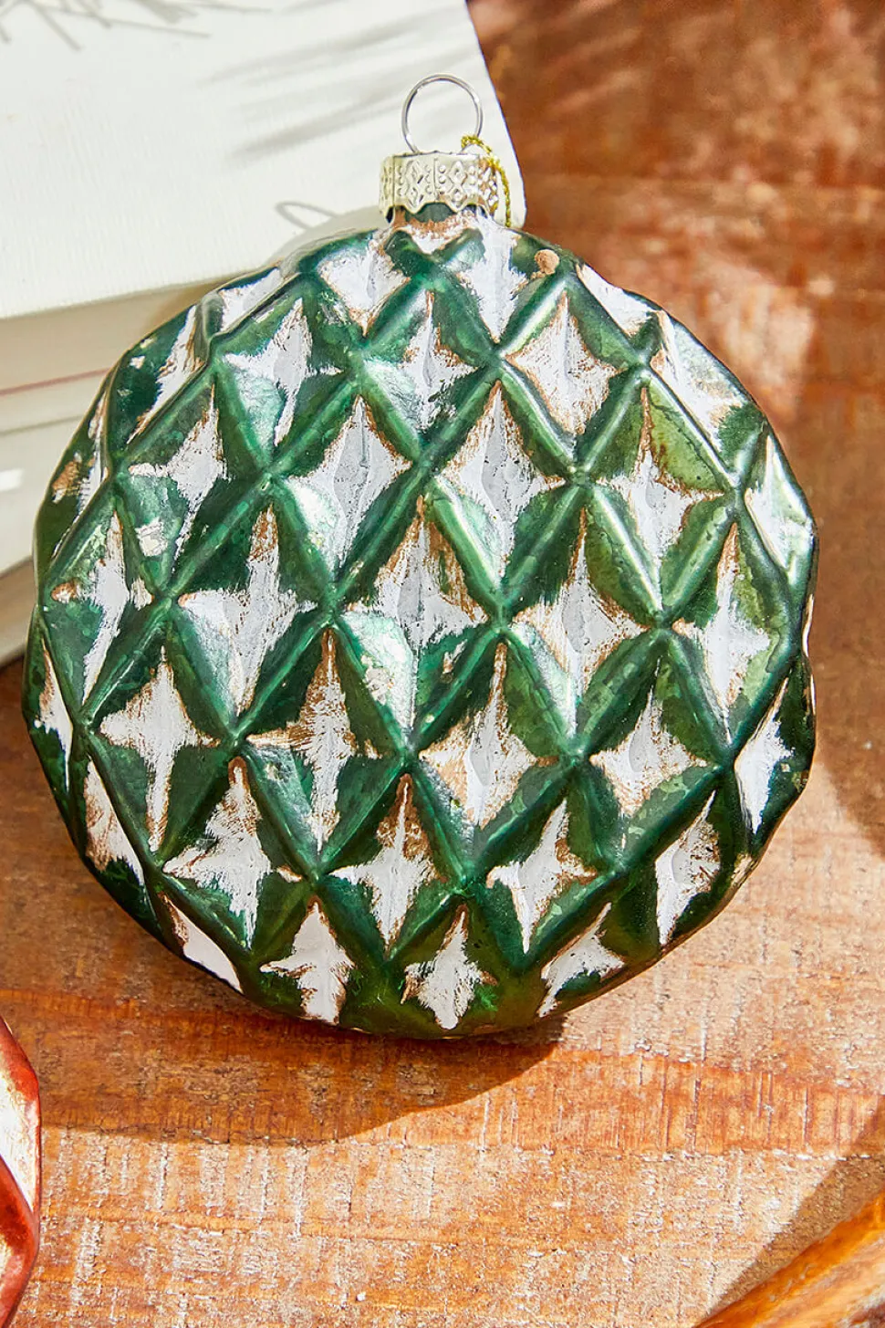 4" Disc Glass Ornament