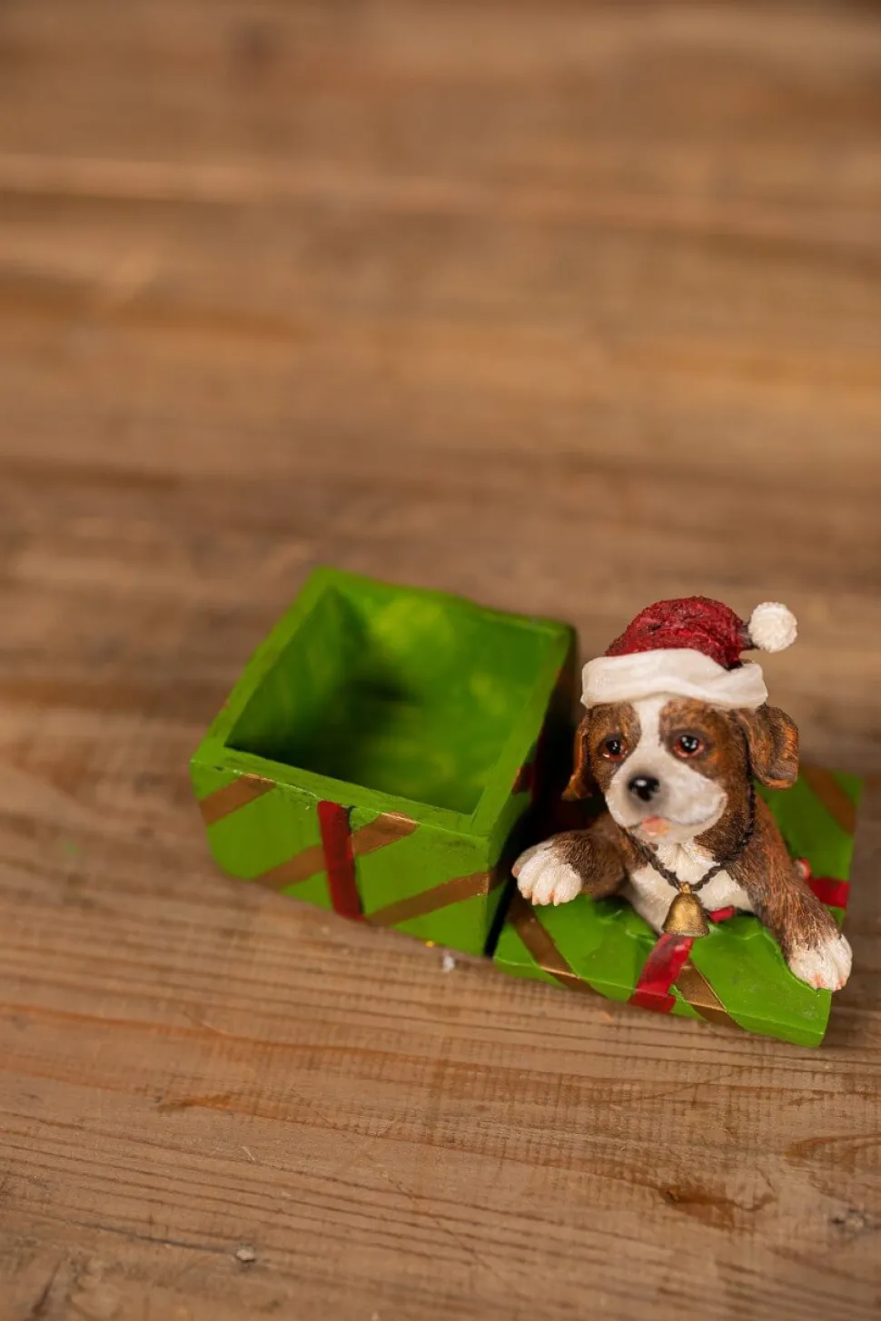 Dog Gift Box Holiday Accent