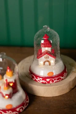 6" Dolomite/Glass Candle/Church Ornament