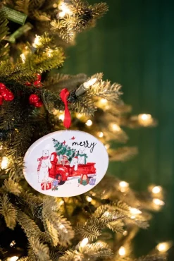 4.7” Dolomite Holiday Truck & Polar Bear Ornament