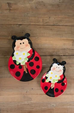 Dolomite Ladybug Serving Plate - Set of 2