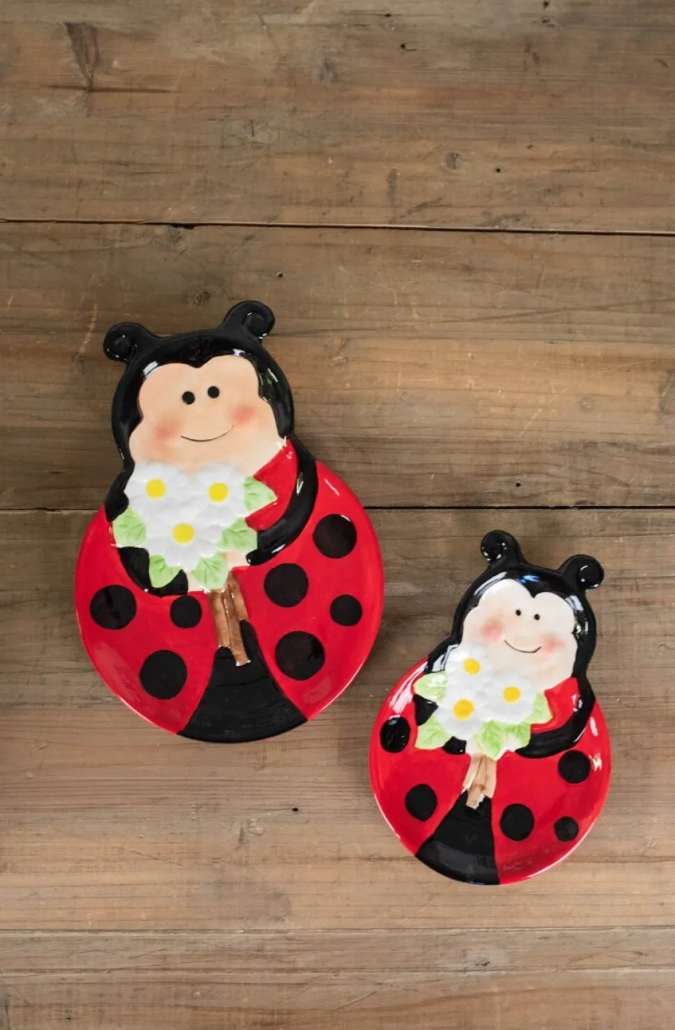 Dolomite Ladybug Serving Plate - Set of 2