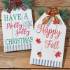 13.7” Double-Sided Christmas/Fall Wall Decor