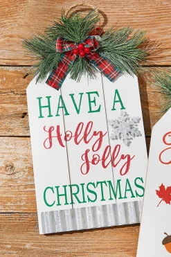 13.7” Double-Sided Christmas/Fall Wall Decor