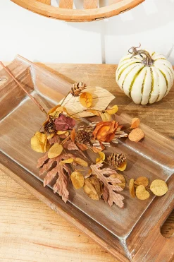 18'' Dry Leaf Lantern Fruit Spray