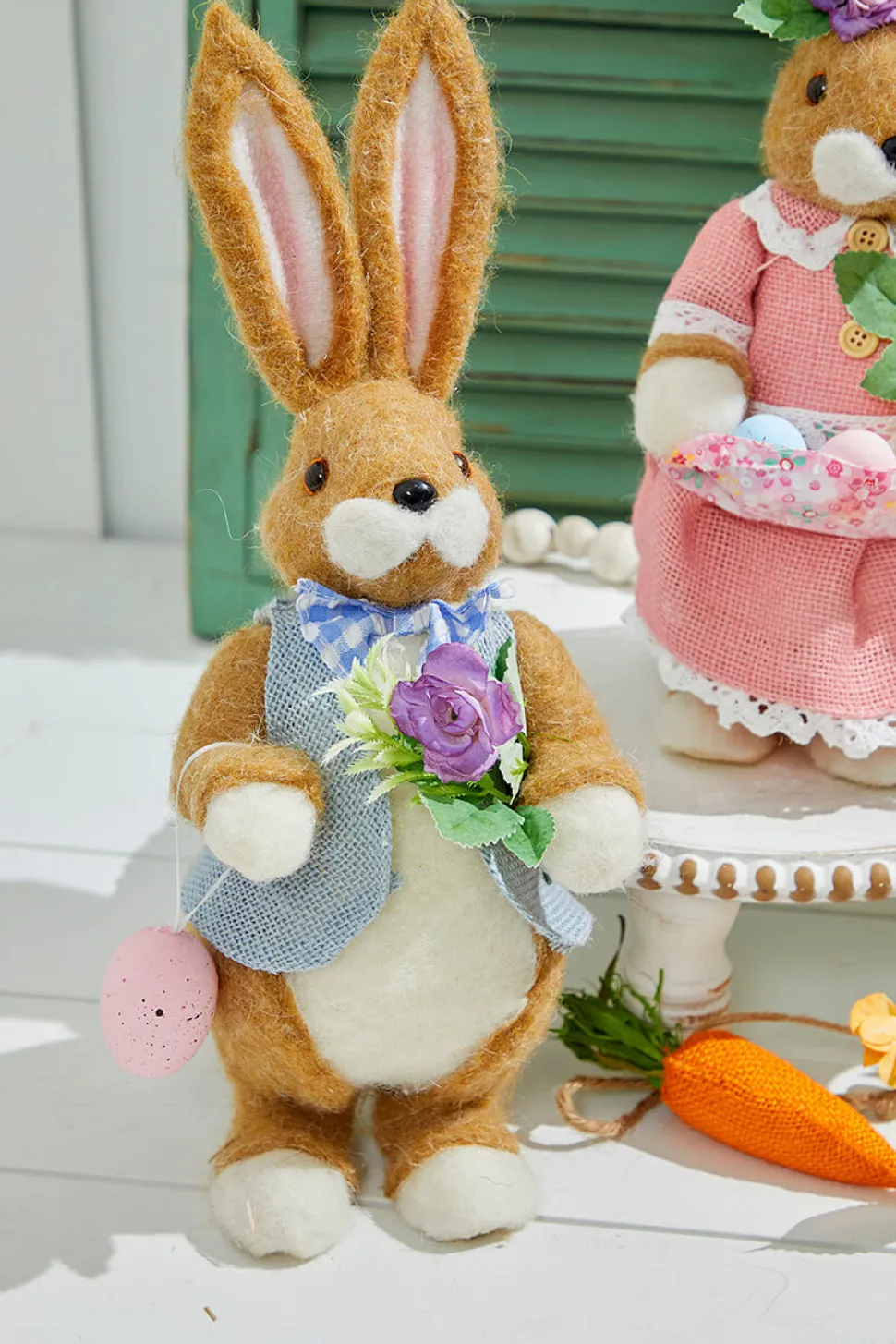 14.25" Easter Bunnies With Eggs