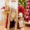 21" Elegant Vintage Santa With Plaque