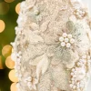 10" Embellished Pearl Glitter Finial Ornament