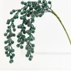 31" Emerald Glitter Berry Spray