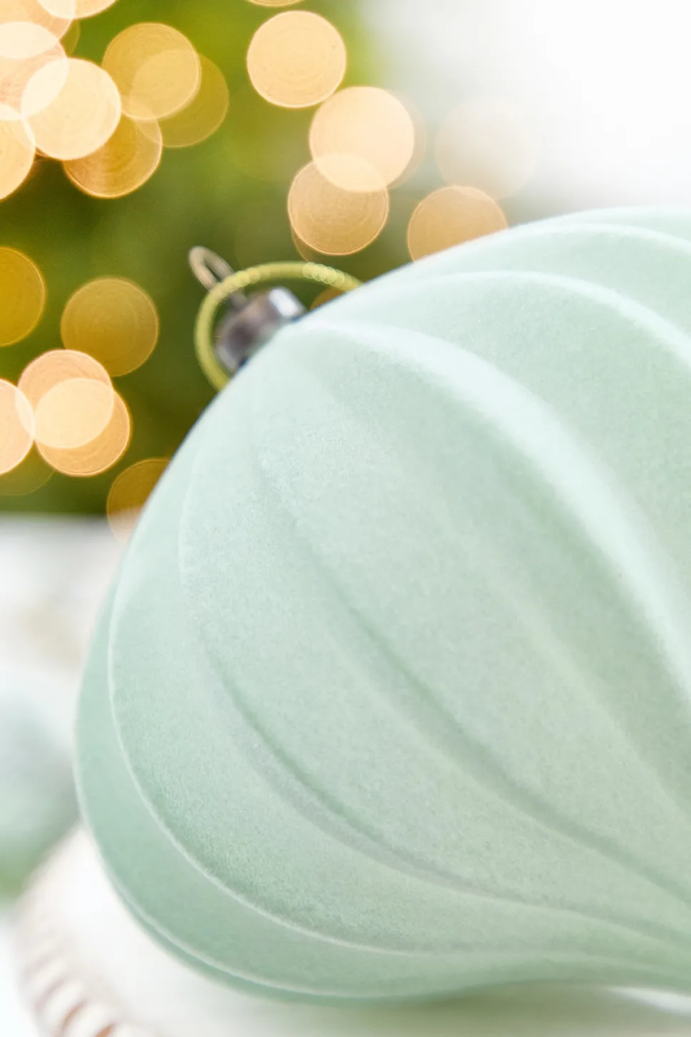 6" Eucalyptus Flocked Onion Ornament