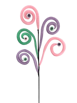 28” Eyeballs Spiral Curly Spray