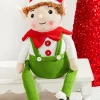 20" Fabric Alpine Sitting Santa Elf