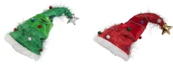 Fabric Elfin Ugly Santa Hat
