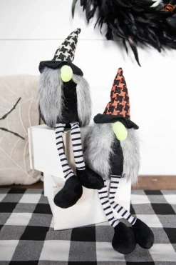 18” Fabric Halloween Witch Shelf Sitter