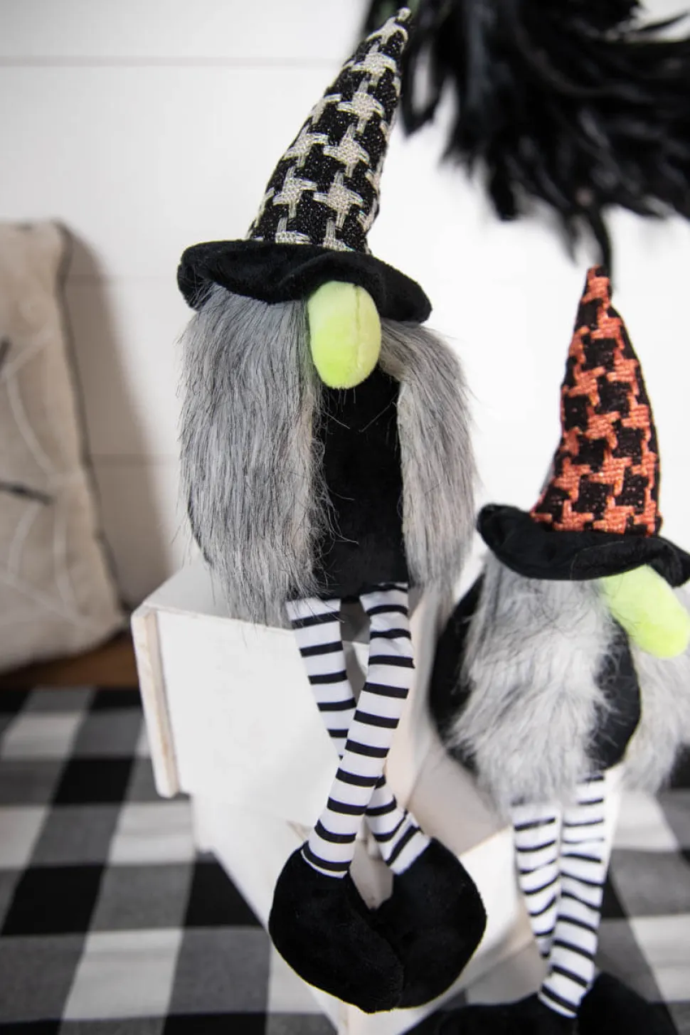 18” Fabric Halloween Witch Shelf Sitter