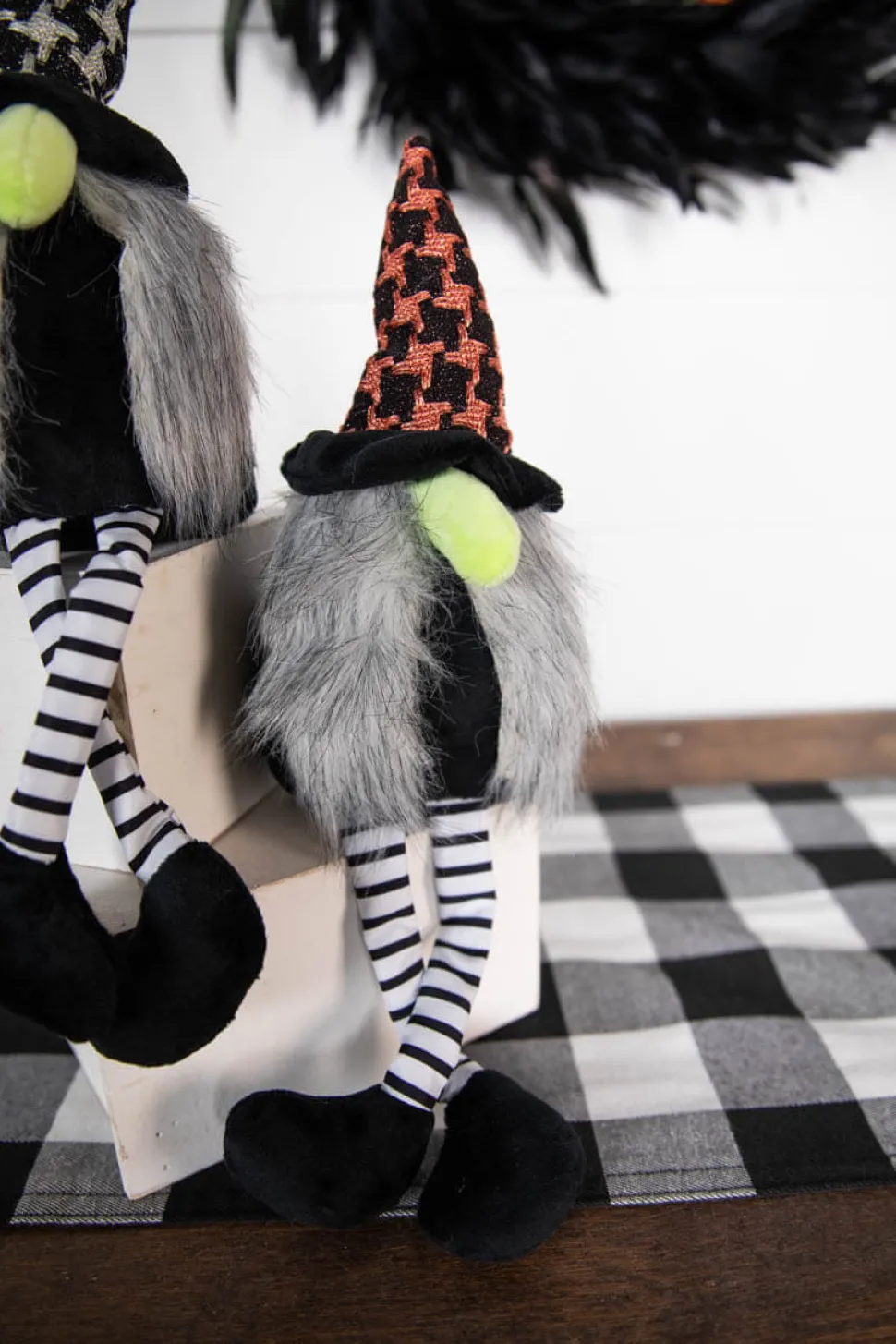 18” Fabric Halloween Witch Shelf Sitter