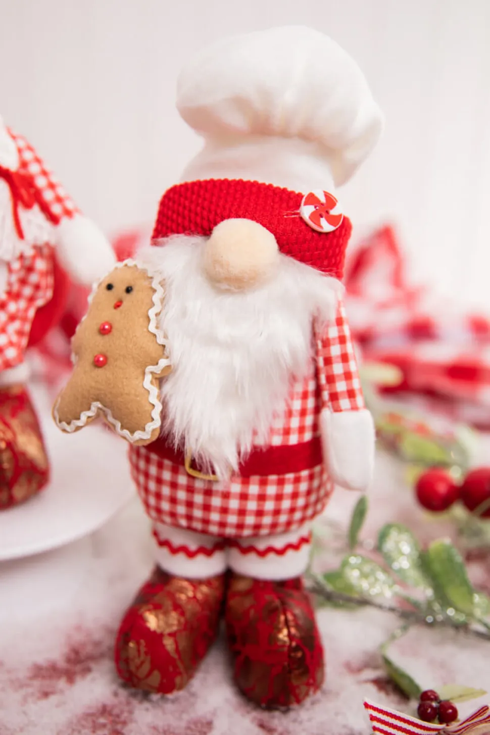 13" Fabric Holiday Chef Gnome
