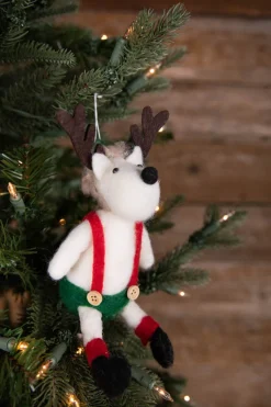 6” Fabric Reindeer Ornament