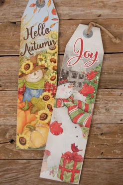 23.5” Fall/Holiday Double-Sided Wall Decor