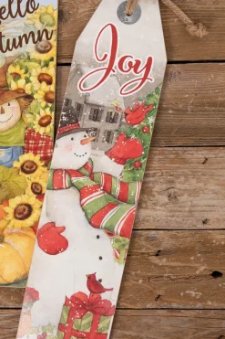 23.5” Fall/Holiday Double-Sided Wall Decor