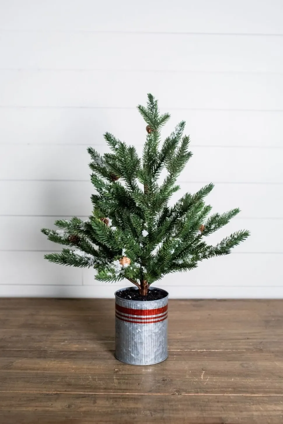 24” Farmhouse Potted Snowy Pine Tree