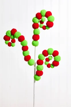 28" Felt Ball Spiral Curly Spray