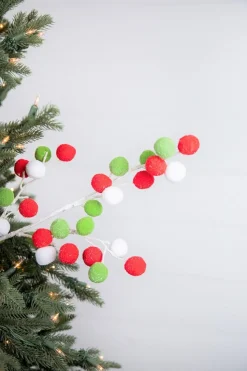 28” Felt Ball Spray - Red/White/Green