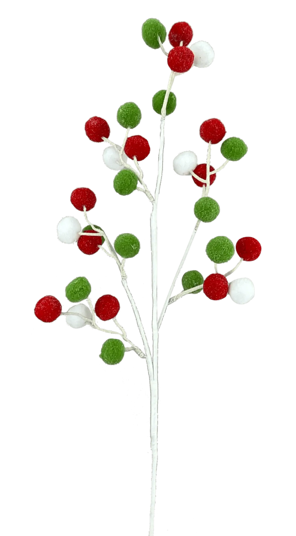 28” Felt Ball Spray - Red/White/Green