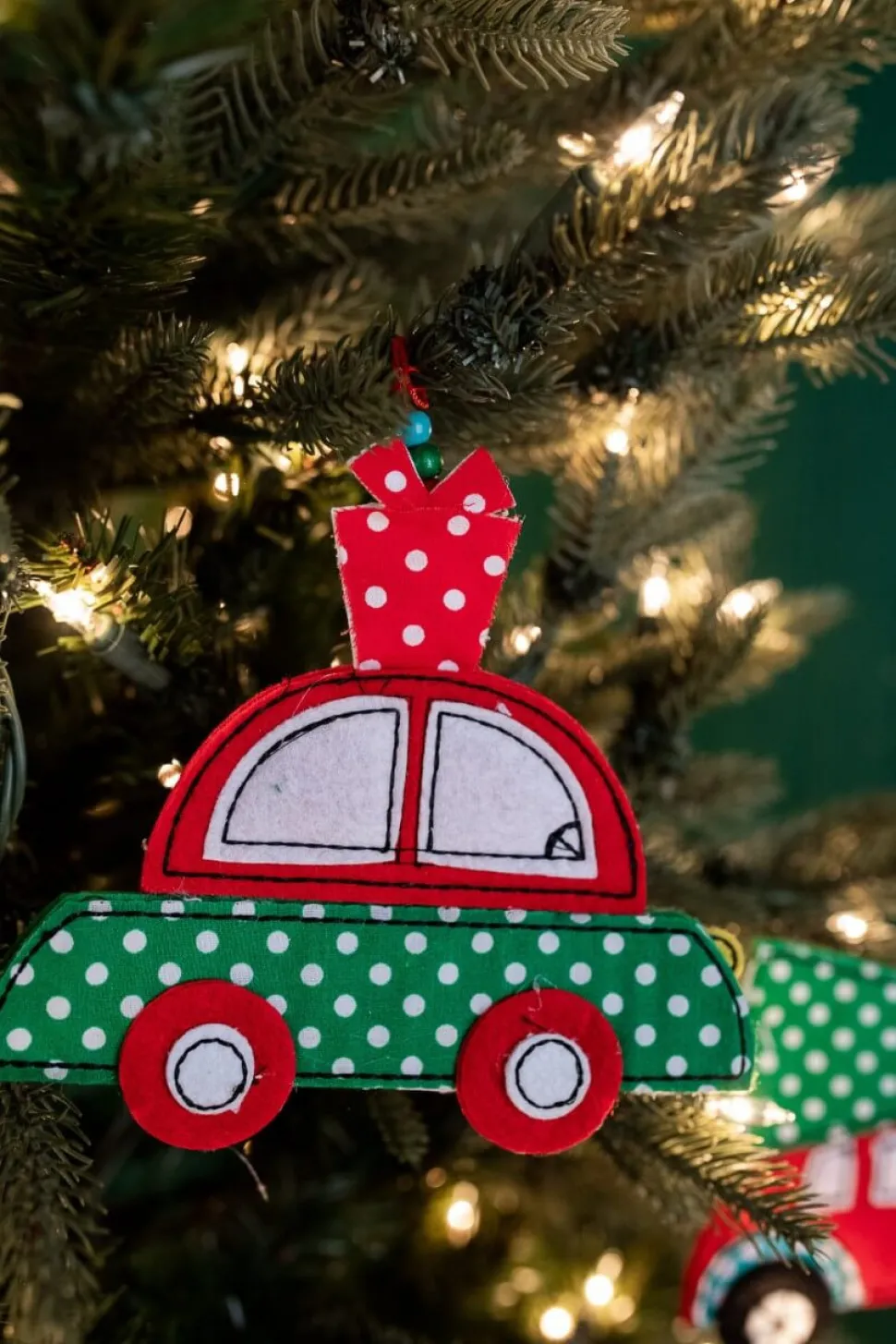4.5" Felt Car Christmas Ornaments