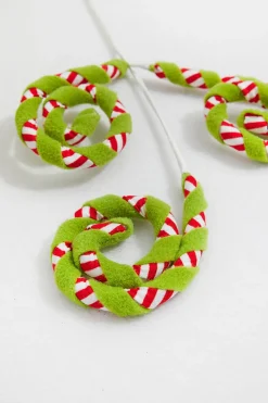28” Felt Stripe Spiral Curly Spray