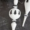 8" Finial Glass Ball/Drop Ornament