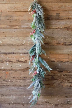 65” Flocked Fern Garland