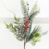 32" Flocked Fern Spray