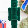 13" Flocked Green Nutcracker Ornament
